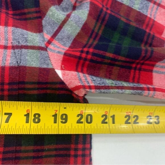 Reformation Women Plaid Flannel Button Up Shirt Size Small Red White Long Sleeve - Picture 6 of 9